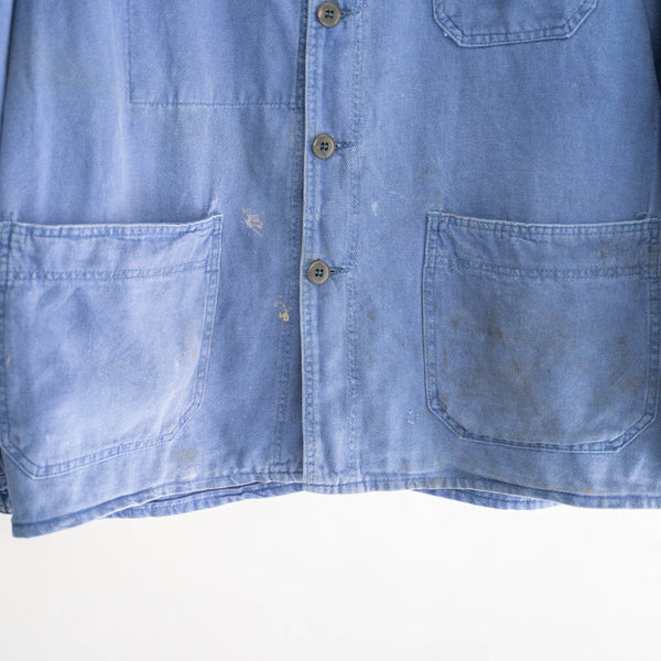 around 1970s France cotton twill work jacket 'good fade'