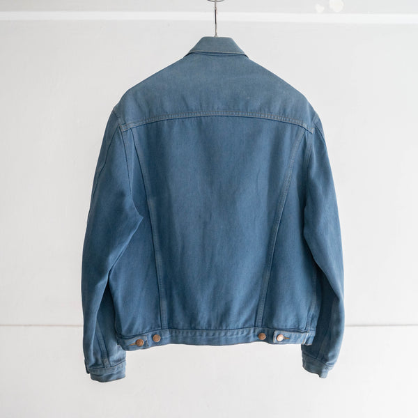 around 1980s Italy blue color denim tracker jacke