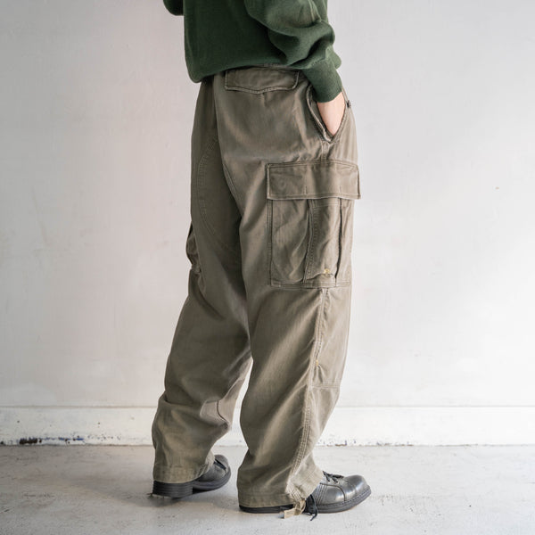 1980s German military wide cargo pants with flap packets -1