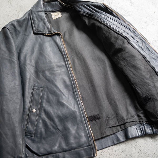1970-90s French military pilot leather jacket -government supply- -2