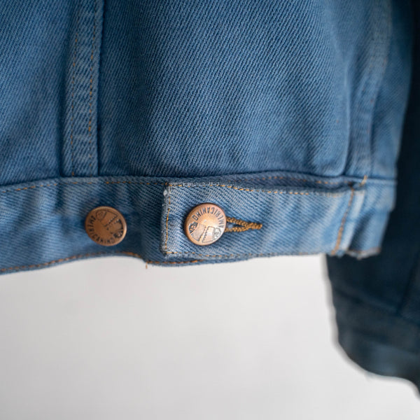 around 1980s Italy blue color denim tracker jacke