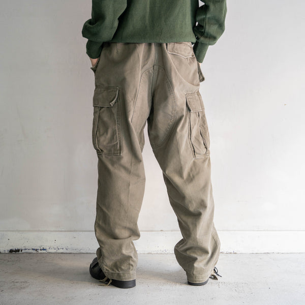 1980s German military wide cargo pants with flap packets -1