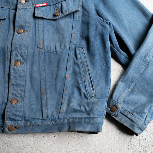 around 1980s Italy blue color denim tracker jacke