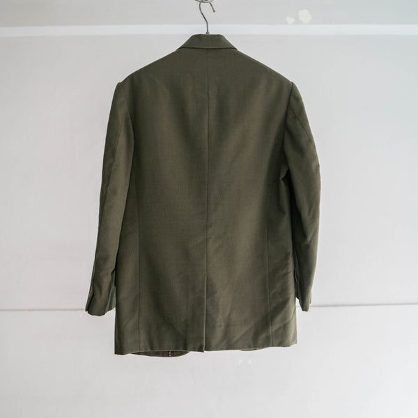 1970s Japan vintage moss green wool tailored jacket
