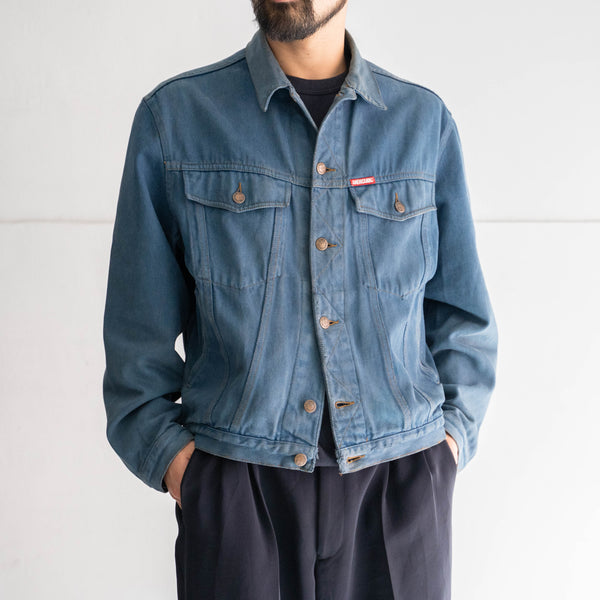 around 1980s Italy blue color denim tracker jacke