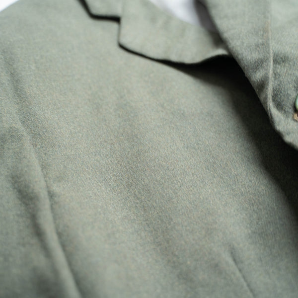 1970s Japan vintage moss green wool tailored jacket