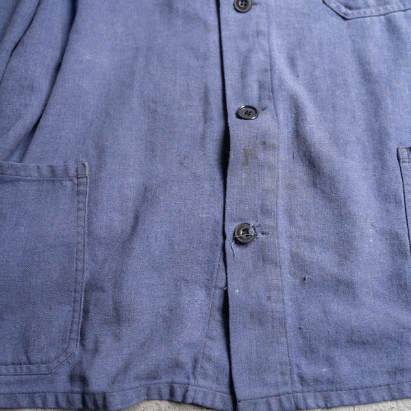 around 1980s Europe blue chambray work jacket
