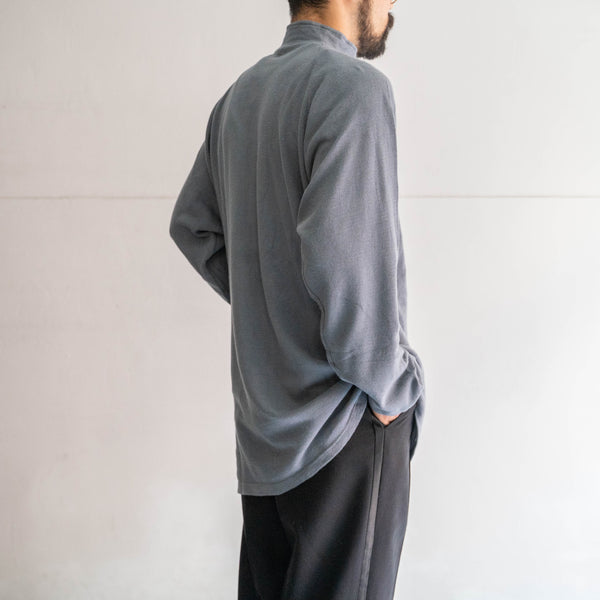 around 1970s Swedish military smoky blue henry neck thermal