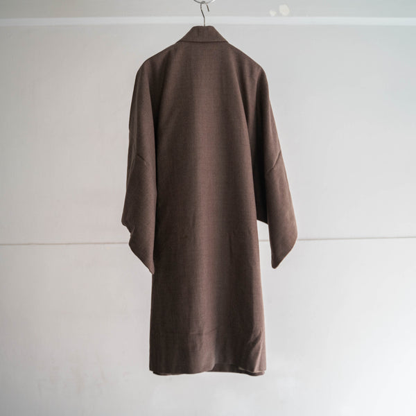 1960-70s Japan vintage brown wool KIMONO coat