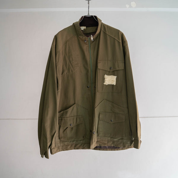 1980s dark olive zip up hunting jacket 'mint condition'
