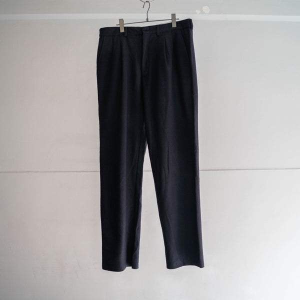 1990-00s Italy dark navy wool work pants 'dead stock'