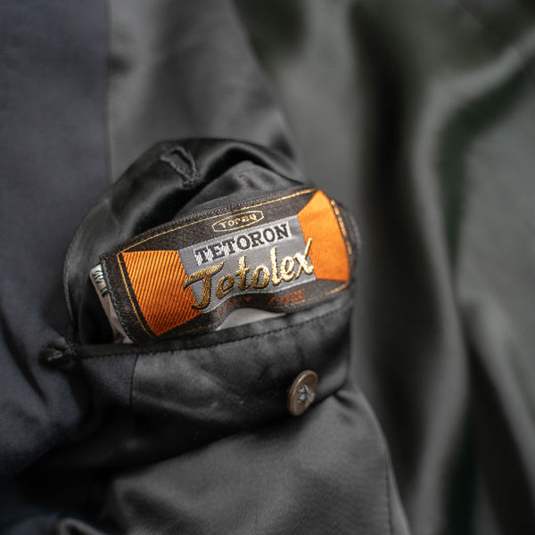1970s Japan vintage black double breasted tailored jacket