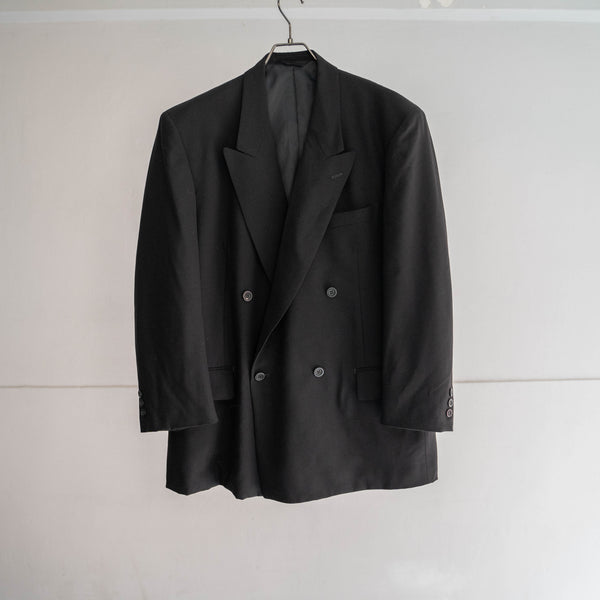 1990s Japan vintage black double breasted tailored jacket