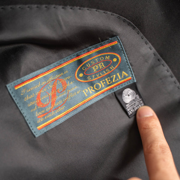 1990s Japan vintage black double breasted tailored jacket