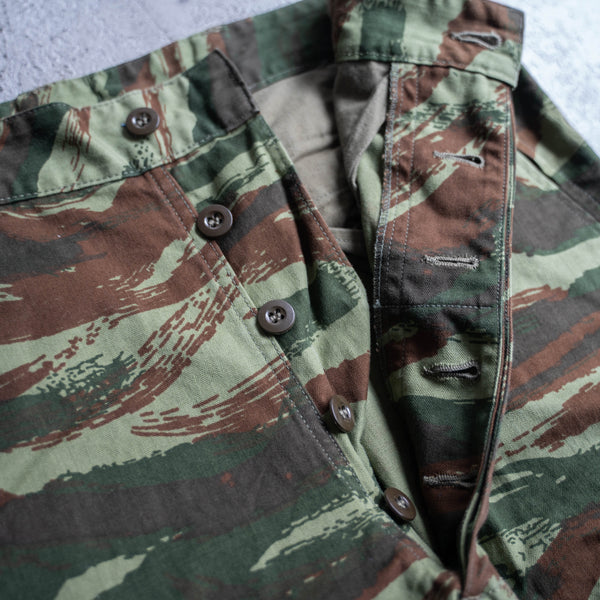 1970s French military M47 lizard camo cargo pants