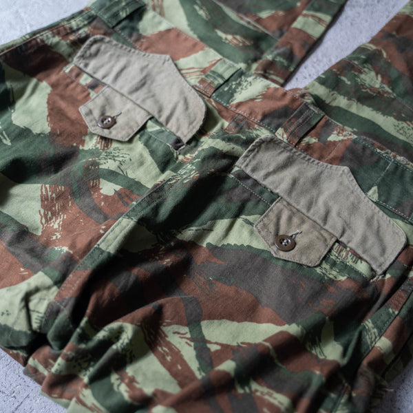 1970s French military M47 lizard camo cargo pants