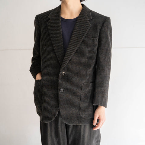 around 1980s Japan vintage black color wool corduroy tailored jacket