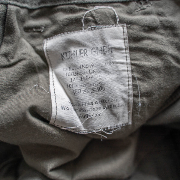 1990s German military dark olive cargo pants 'mint condition'