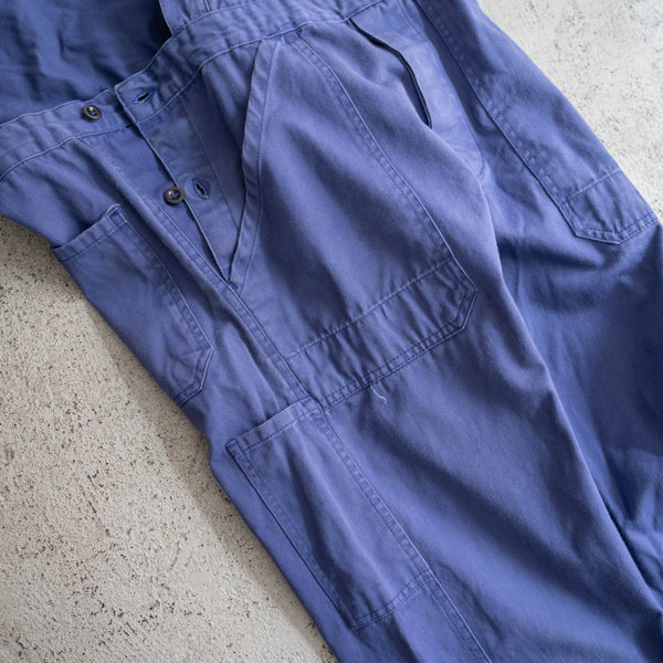 1980-90s Europe blue work overall