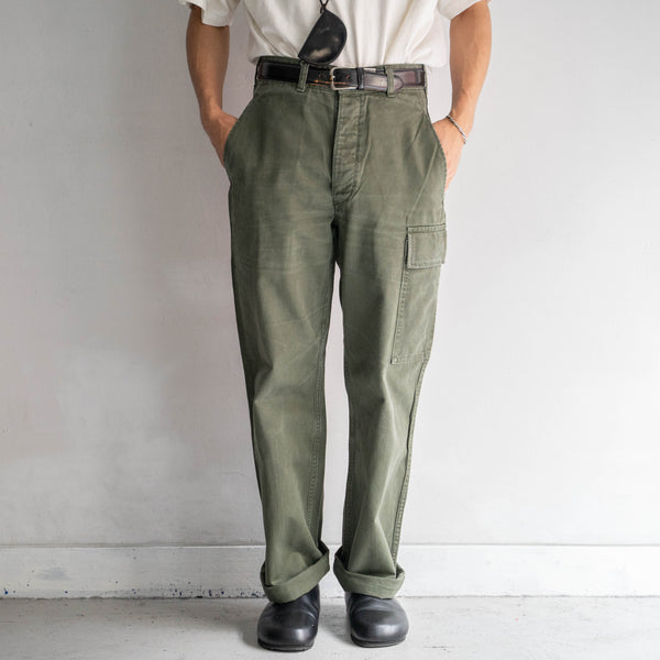 1980s Belgium military cargo pants -one pocket cargo- ‘button fly type’