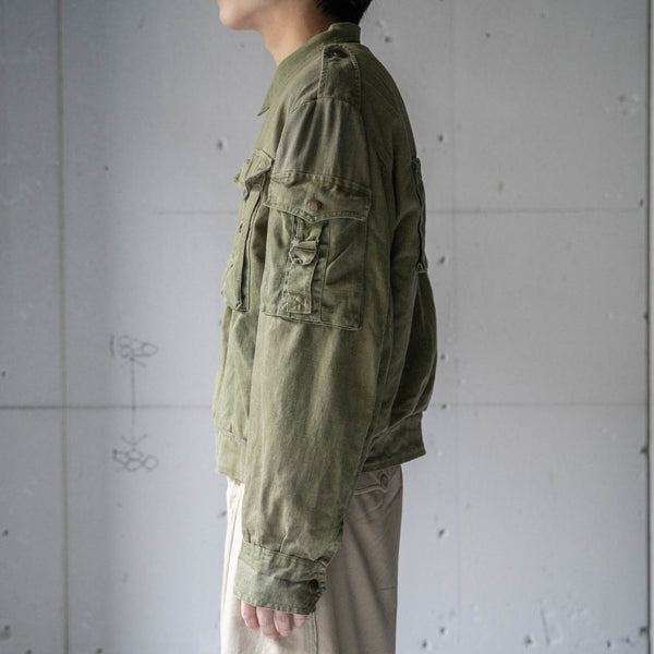 around1980s military like gimmick short jacket -boa lining-