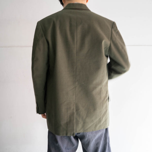 1970s Japan vintage moss green wool tailored jacket