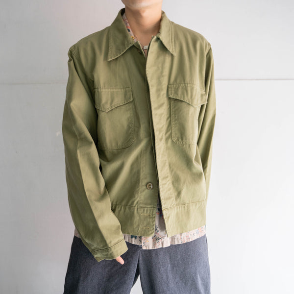 1970-80s Italy green work short jacket 'dead stock'