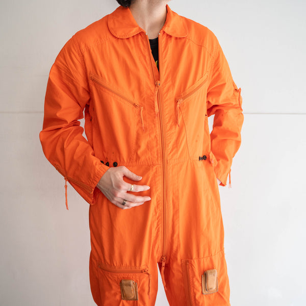 around1980s German military vivid orange flight jumpsuit