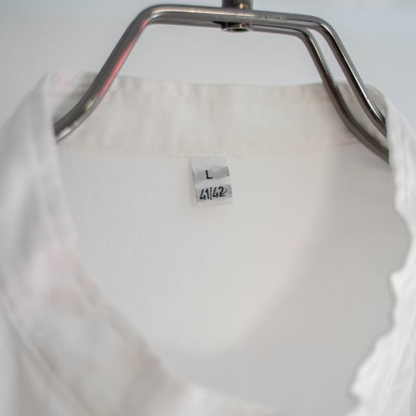 1990s Europe white cotton 100 smock shirt