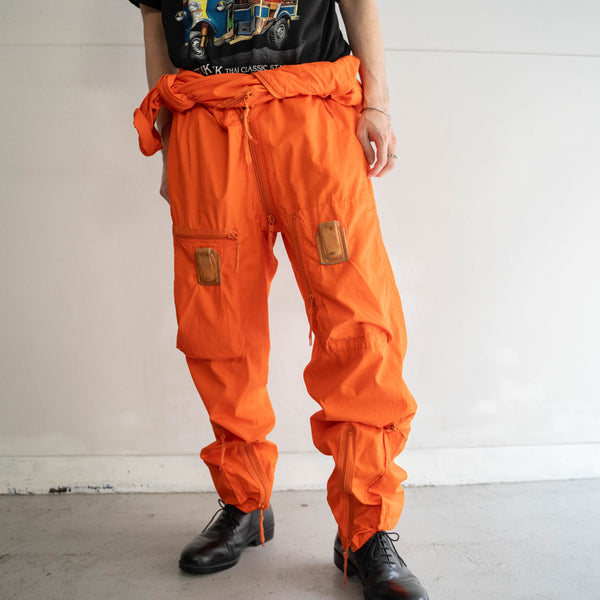 around1980s German military vivid orange flight jumpsuit