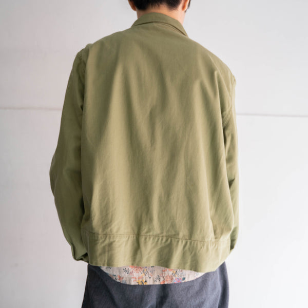 1970-80s Italy green work short jacket 'dead stock'