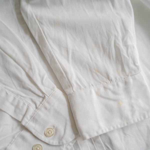 1990s Europe white cotton 100 smock shirt