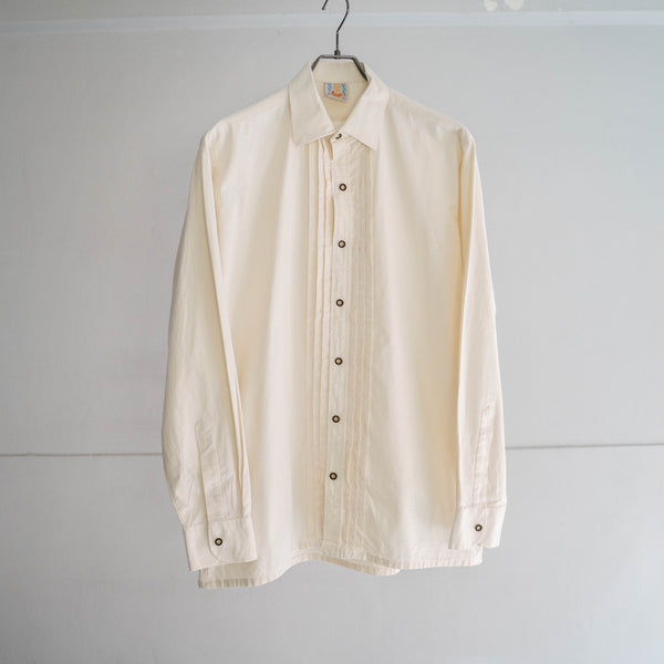 1990s Europe ivory cotton 100 tyrolean l/s shirt -1