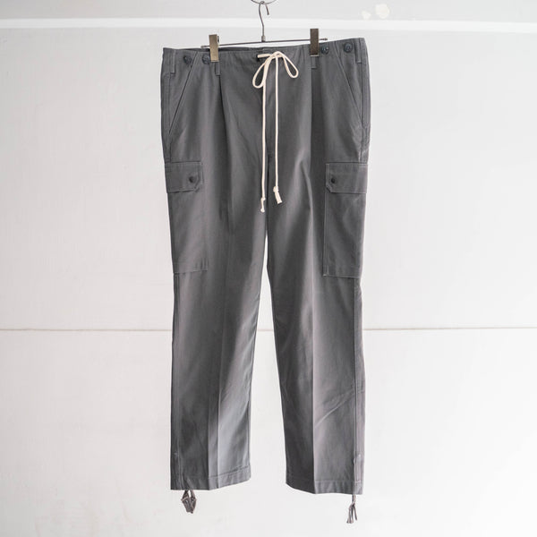 1990-00s Germany police gray color cargo pants -waist code remake-