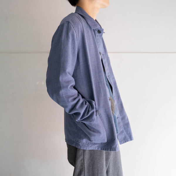 around 1980s Europe blue chambray work jacket