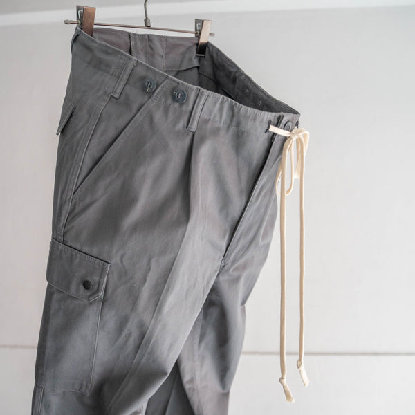 1990-00s Germany police gray color cargo pants -waist code remake-