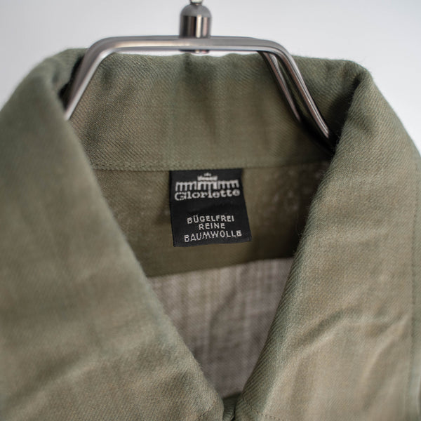 1990s Europe green cotton 100 tyrolean l/s shirt