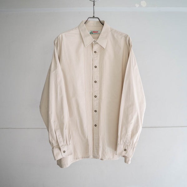 1990s Europe ivory cotton 100 tyrolean l/s shirt -2