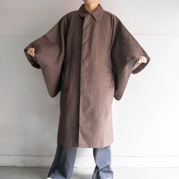 1960-70s Japan vintage brown wool KIMONO coat