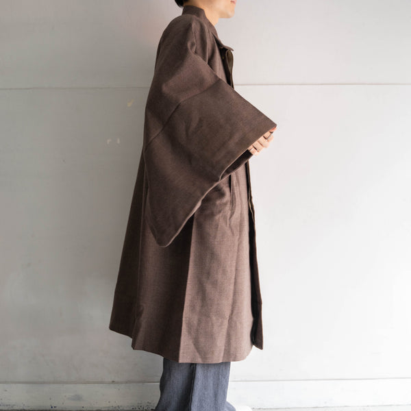1960-70s Japan vintage brown wool KIMONO coat