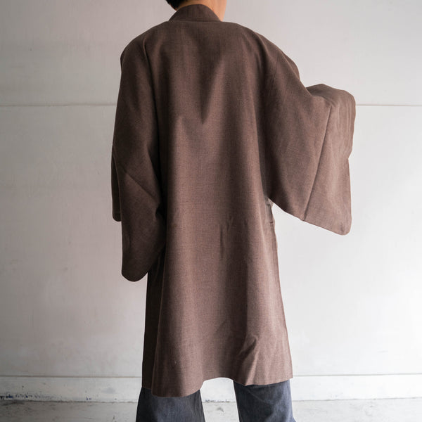1960-70s Japan vintage brown wool KIMONO coat