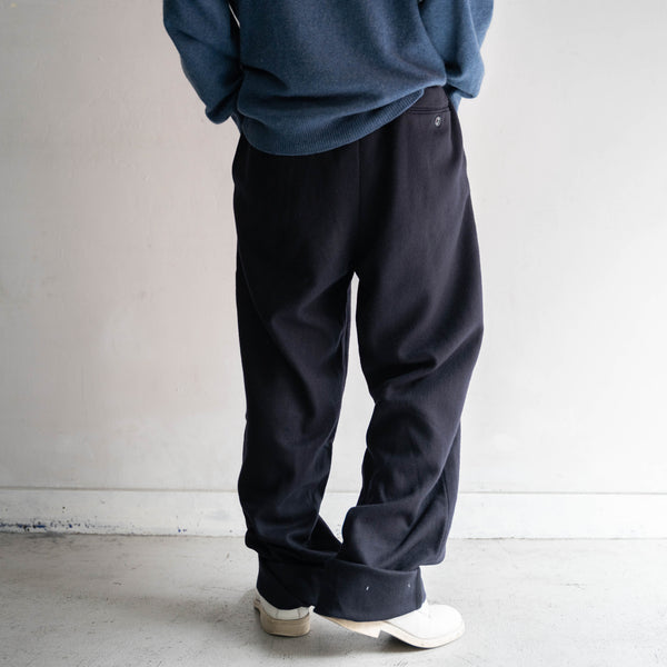 1990-00s Italy dark navy wool work pants 'dead stock'