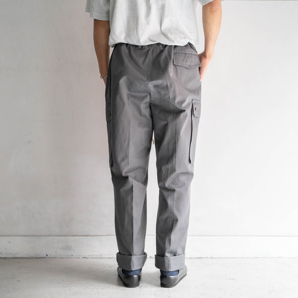 1990-00s Germany police gray color cargo pants -waist code remake-