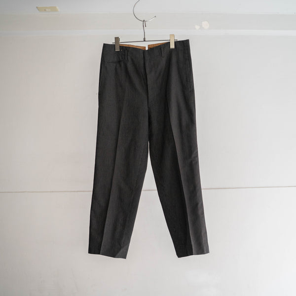 1970s Japan vintage gray based stripe slacks with coin packet