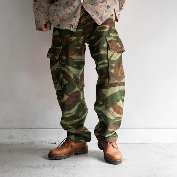 1970s French military M47 lizard camo cargo pants