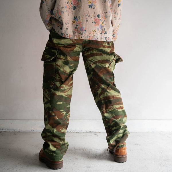 1970s French military M47 lizard camo cargo pants