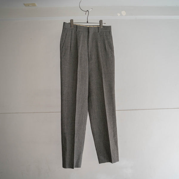 1990-00s Japan vintage gray chambray wool slacks