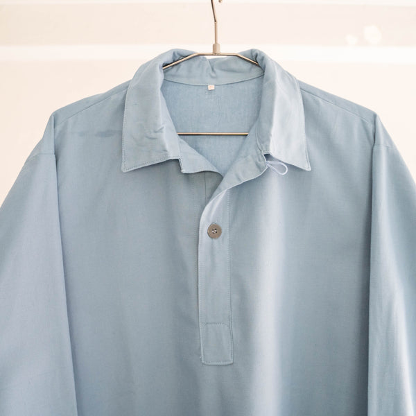 1960-70s Swedish military sky blue color sleeping shirt "dead stock"
