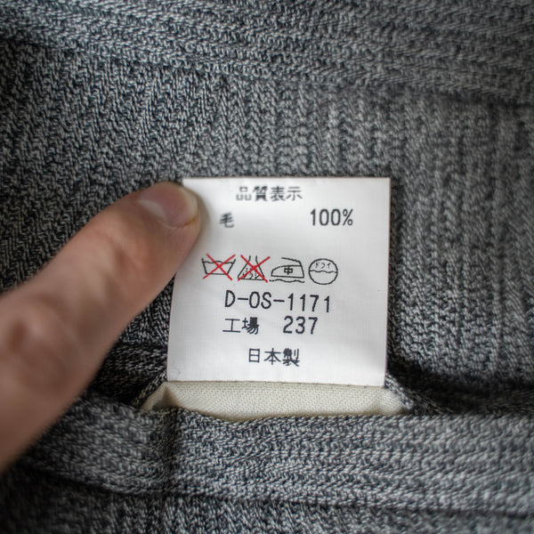 1990-00s Japan vintage gray chambray wool slacks