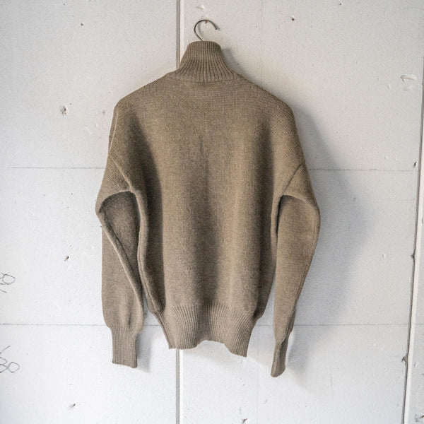 1990s Italian military high neck half zip knit